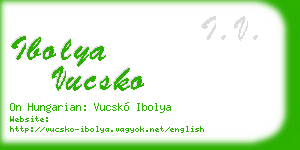 ibolya vucsko business card